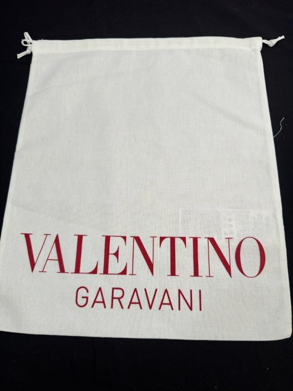 Authentic Valentino Garavani White Cotton Dust Bag Empty